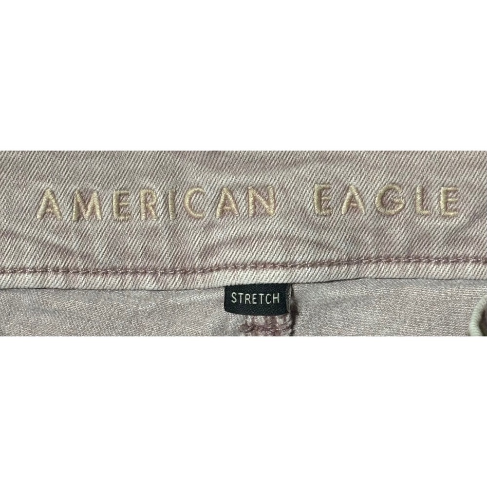 American Eagle Skater Jeans Women Size 2 High Rise Wide Leg Mauve - Picture 10 of 12